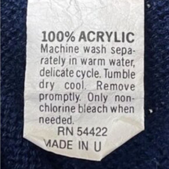 Kenneth Too Plus Blue Anchor Intarsia Knit Vintage 70s Plus Size Sweater Top XL - Picture 11 of 11